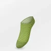 BS Stripe Glitter Sneakie Sock Piquant Green