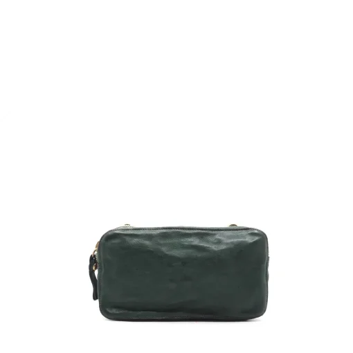 Campomaggi – phone case handtas green bottle met kleurrijke riem