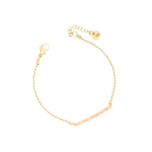 EB – armbandje met fijne steentjes apricot