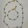 EB – fijn verguld armbandje met staafjes blauw