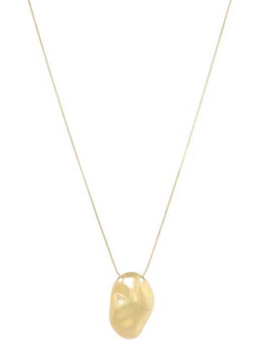 EB – fijne snake ketting met grote organische hanger