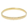 EB – vergulde bangle met geribbeld patroon