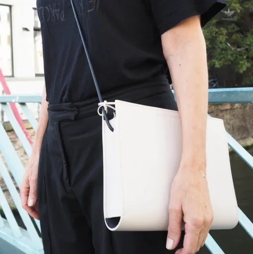 EV – handtas grace ivory/rubberen riem