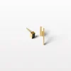Lore Van Keer – capsule studs met onyx zilver verguld
