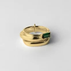 Lore Van Keer – credo 3 dubbele ring met spinel toermalijn verguld zilver