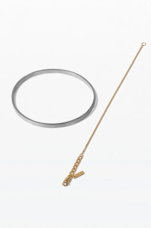 Lore Van Keer – forma duo armbanden zilver/verguld zilver large