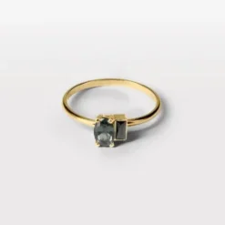 Lore Van Keer – lucem ring met onyx en toermalijn zilver verguld