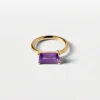 Lore Van Keer – luna ring met amethist zilver verguld