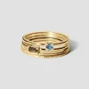 Lore Van Keer – noctis ring met aquamarijn en rookkwarts zilver verguld