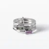 Lore Van Keer –  ring met amethist en toermalijn zilver