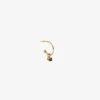 Lore Van Keer –  single oorring met onyx zilver verguld