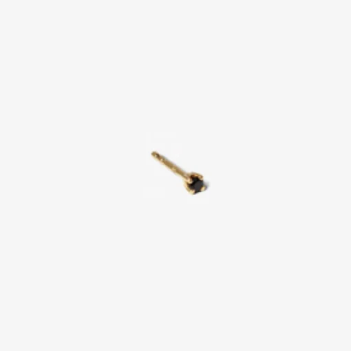 Lore Van Keer –  single stud met onyx zilver verguld