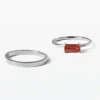 Lore Van Keer –  stapelringen met cognac citrien zilver