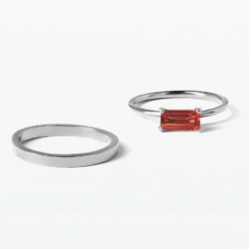 Lore Van Keer –  stapelringen met cognac citrien zilver