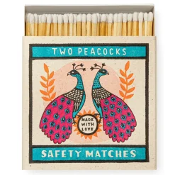 Luciferdoos – two peacocks matchbox