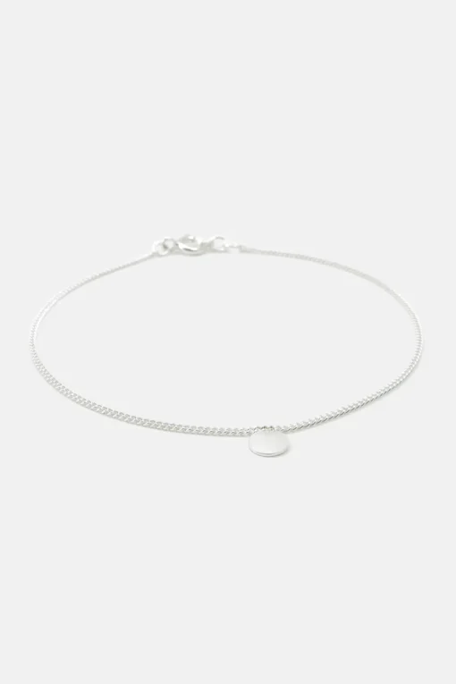 MHL – armband plat schijfje zilver