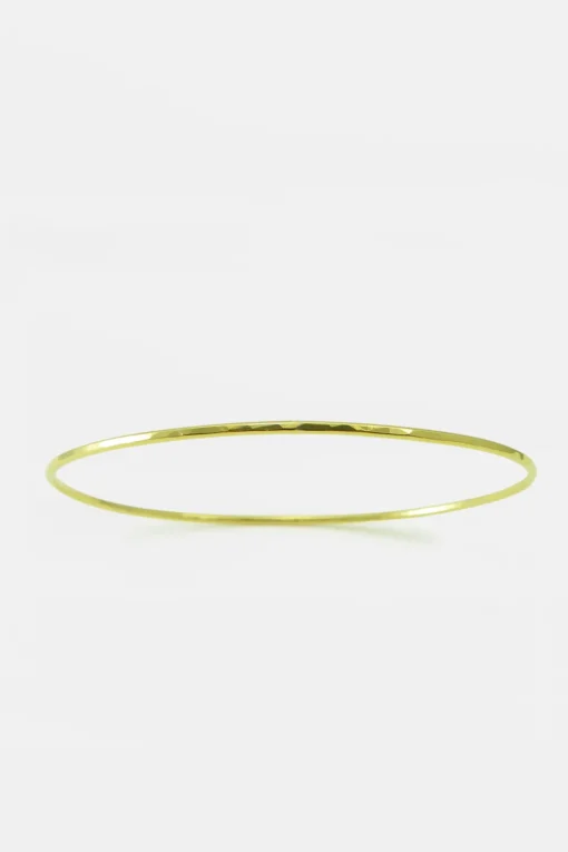MHL – gehamerde bangle zilver verguld