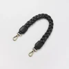O My Bag – braided shoulder strap black soft grain leather