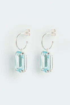Wouters&Hendrix – oorringen met aquamarijn kristal