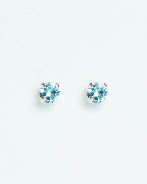 Wouters&Hendrix – studs met aquamarijn kristal en kristallen
